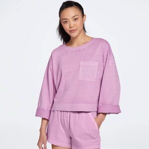 NWOT Calia from Carrie Underwood Heavyweight Lavender Crop Size Large